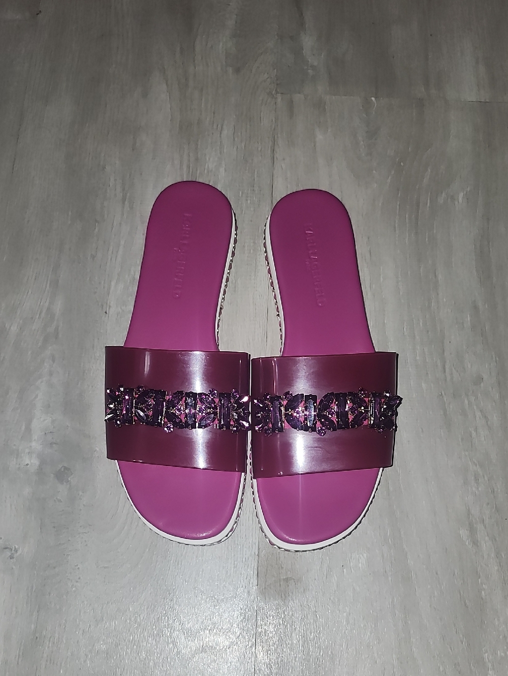 Karl Lagerfeld Paris Bijou slide sandals